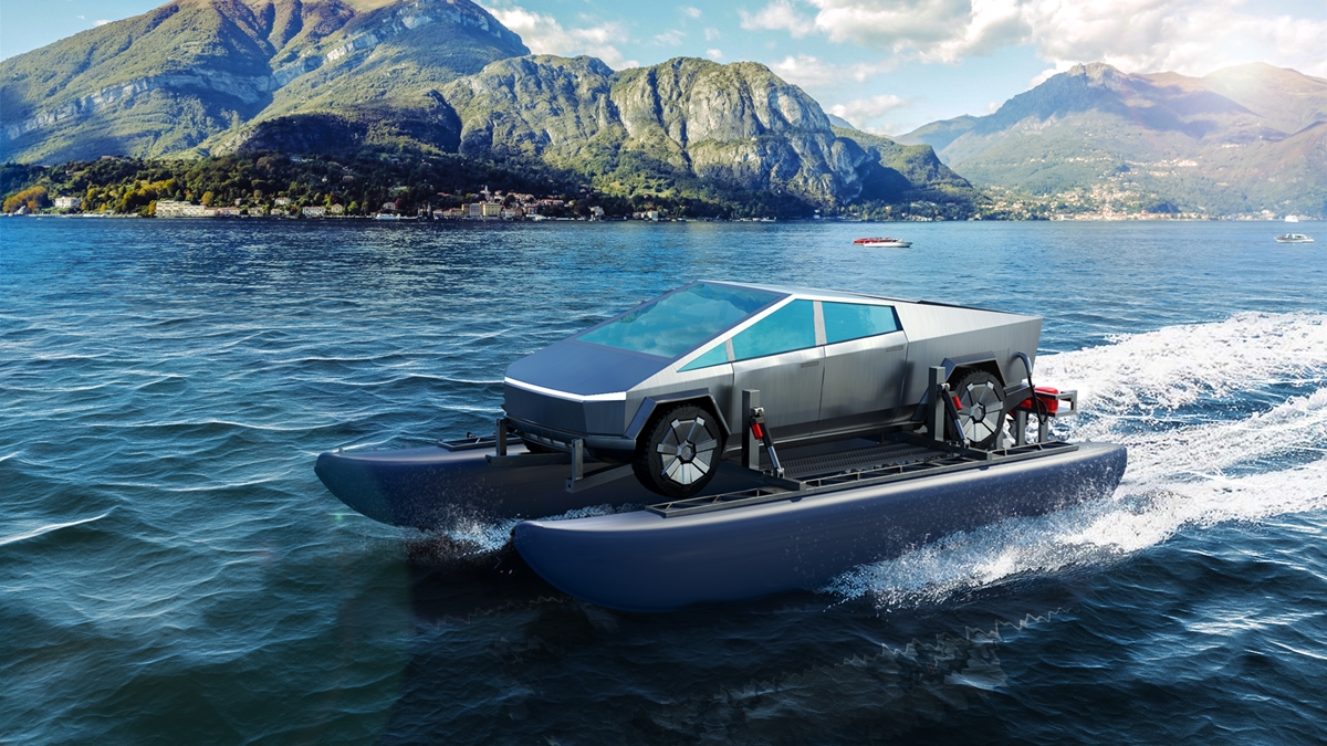 Tesla, Cybertruck'ı Gerçek Bir Tekneye Dönüştüren Mod Paketi Sunacak!