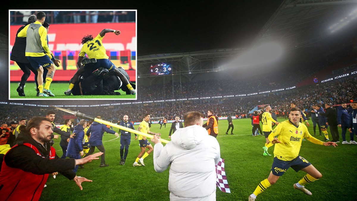 Michy Batshuayi tries to kick fan as chaos breaks out in Turkey - The Times